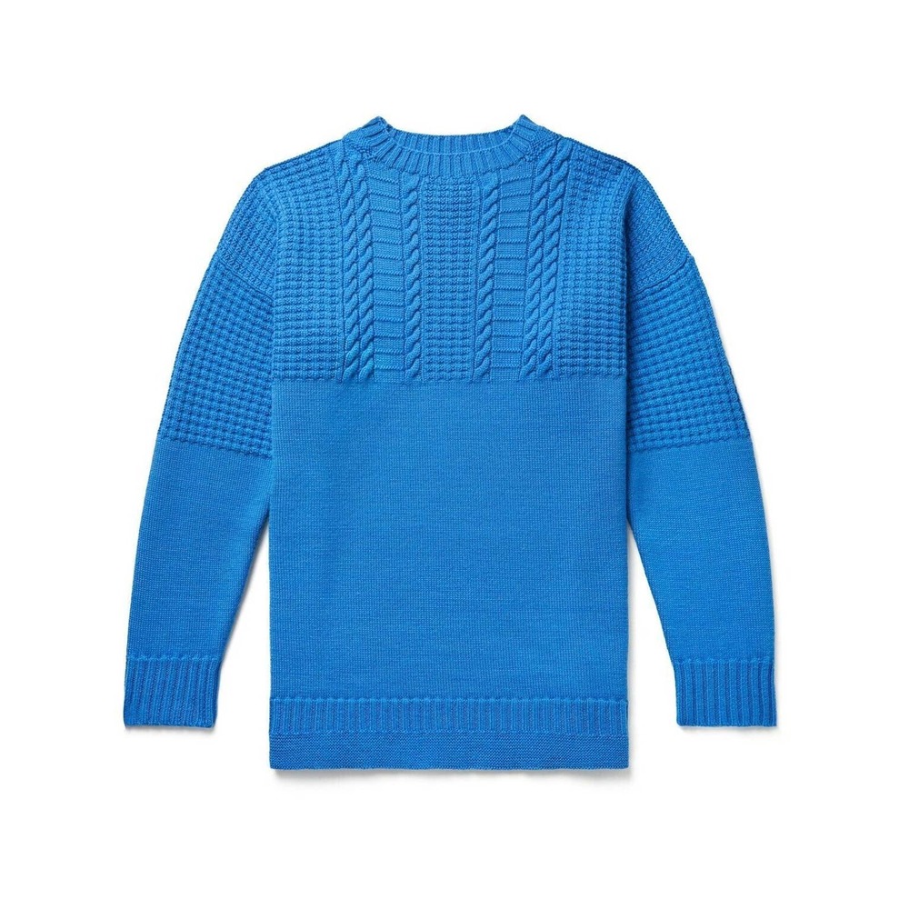 Maison Margiela Fisherman Crew Knit Sweater size Large- Blue